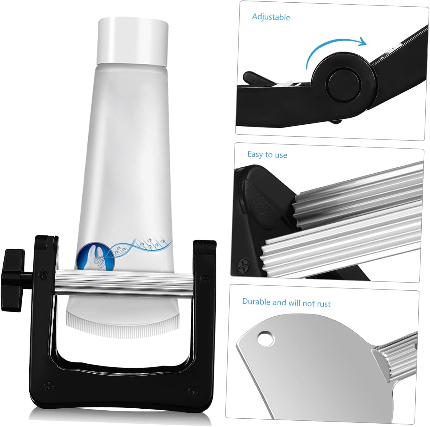 1set Manual Toothpaste Squeezer Durable Metal Tube Extruder for Home Salon Use Ergonomic Design No Waste for Hair Dye Cosmetics Toothpaste