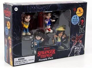 BANDAI MM15008B Figures 4 + 1 | 6.5cm Toys of Mike, Argyle, Steve, and Robin Plus 1 Mystery Character Merchandise Make Stranger Things Gifts, Box Set B