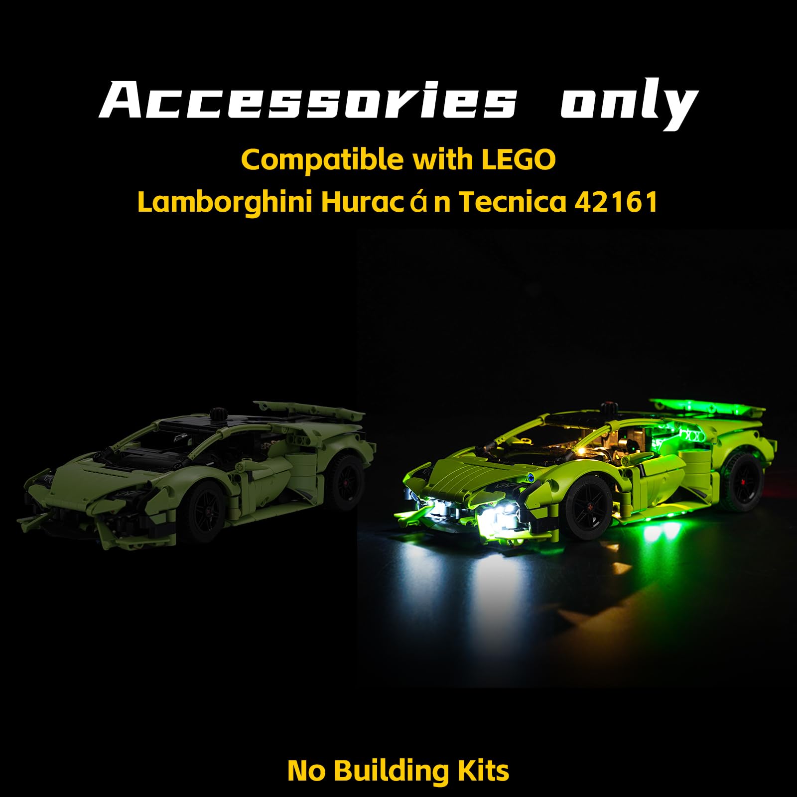 Light Kit Compatible with Lego Lamborghini Huracán Tecnica 42161 (No Model) - Image 4