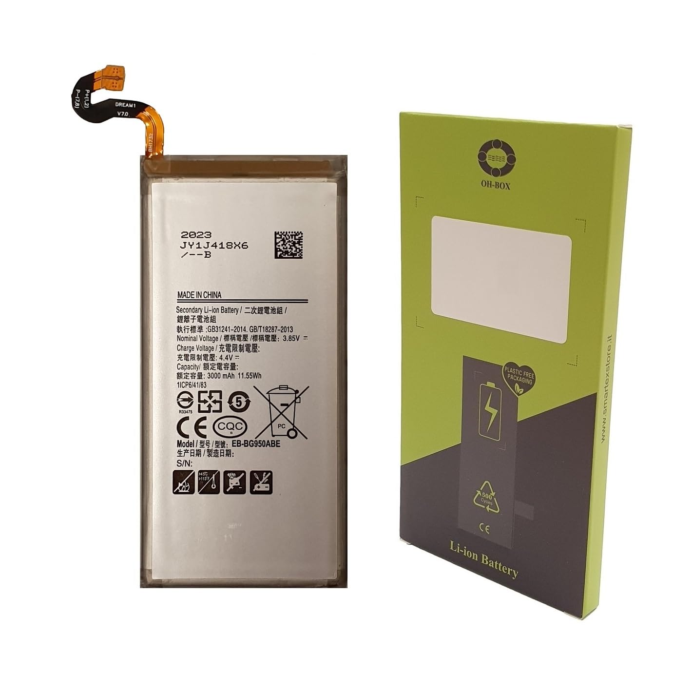 OH-BOX® Battery compatible with Samsung EB-BG950ABE S8 (G950)