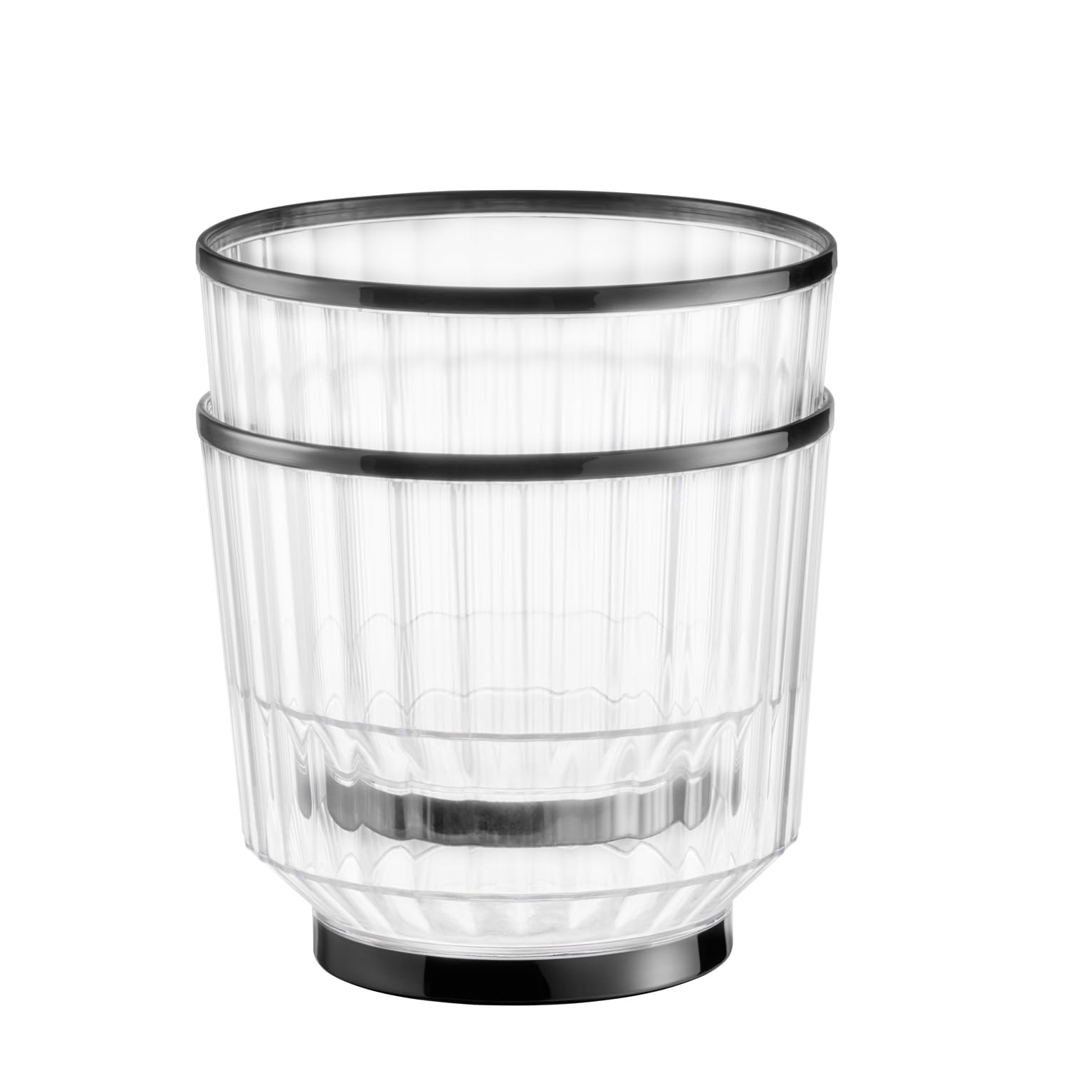 APS 36160 « AUREO » Seau à vin/à champagne, Ø 28 cm, H : 25 cm, 10 litres, polycarbonate, bord + anneau de fond, aspect bronze à canon, revêtement galvanisé, empilable