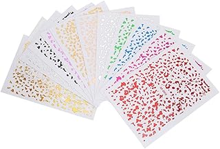 12 peças adesivos de arte de unhas decalques para mulheres crianças arte de unhas adesivo decoração de unhas adesivo de arte de unhas elegante para casa loja de arte de unhas