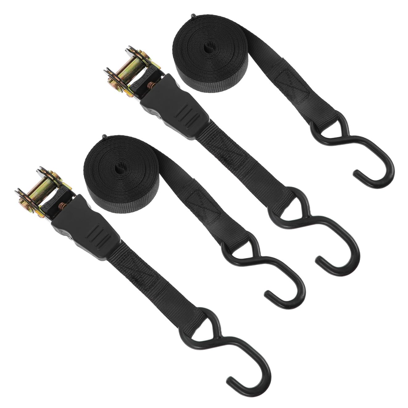 PartyKindom 2 Set Di Cinghie Di Carico Da 25 Mm Con Cricchetto Di Fissaggio Cinghia Di Ancoraggio Estremamente Resistente Cinghia Di Ancoraggio Retrattile Con Cricchetto Per Bagagli Auto