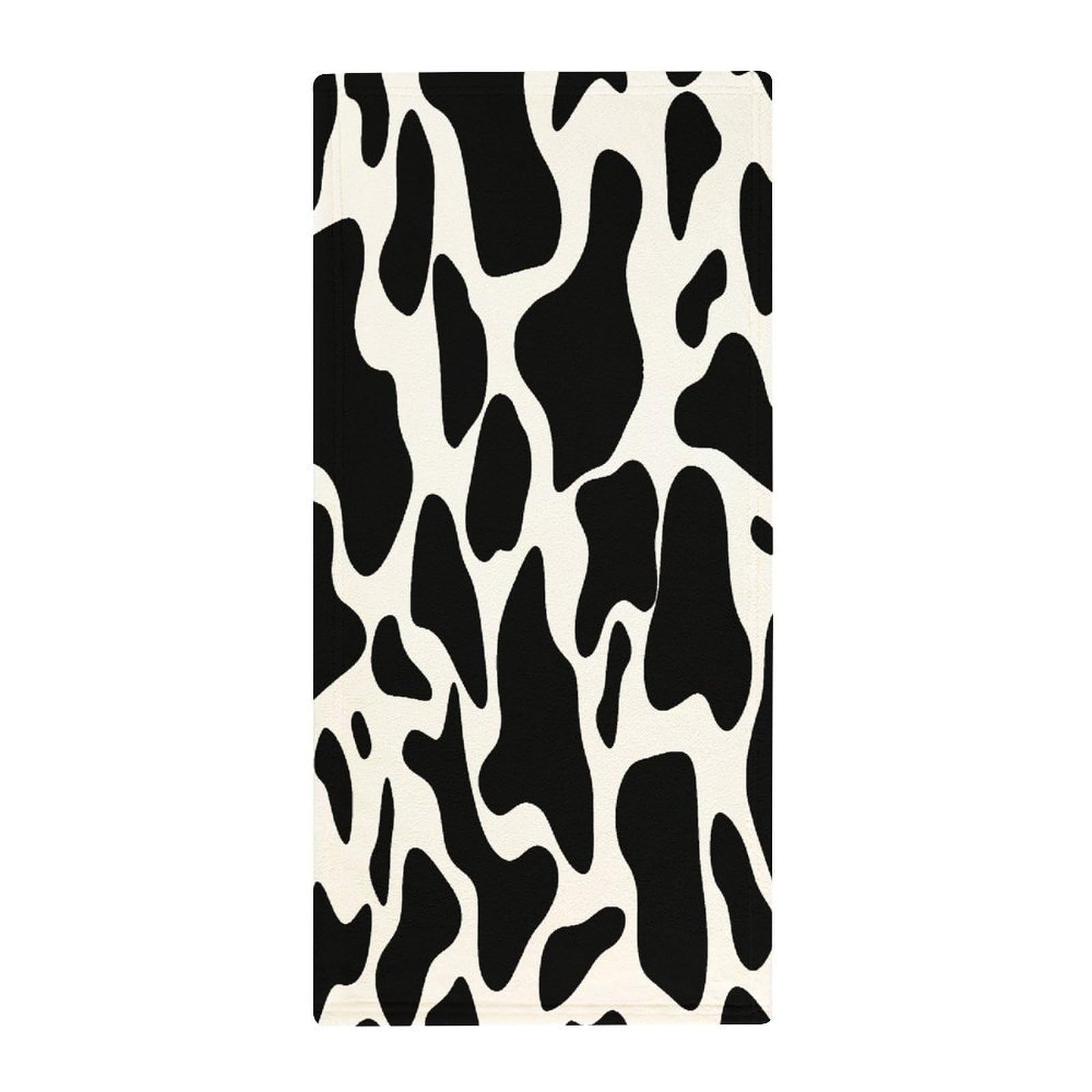 VstaDank Cow Spot Hand Towels Ultra Soft Printed Towels Classic Coral Velvet Kitchen Hand Towel Highly Absorbent Hotel Spa Towel Collection for Bathroom Workout 13.8 X 28.7 in