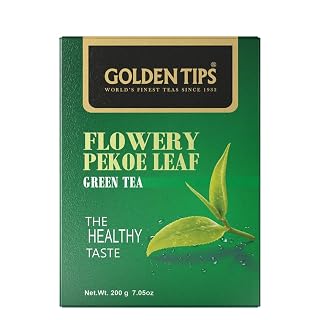 Golden Tips Flowery Pekoe Leaf Green Tea (100 Cups) 100% Natural Loose Leaf Tea | Green Tea for Weight Loss | No Additives, 200 g