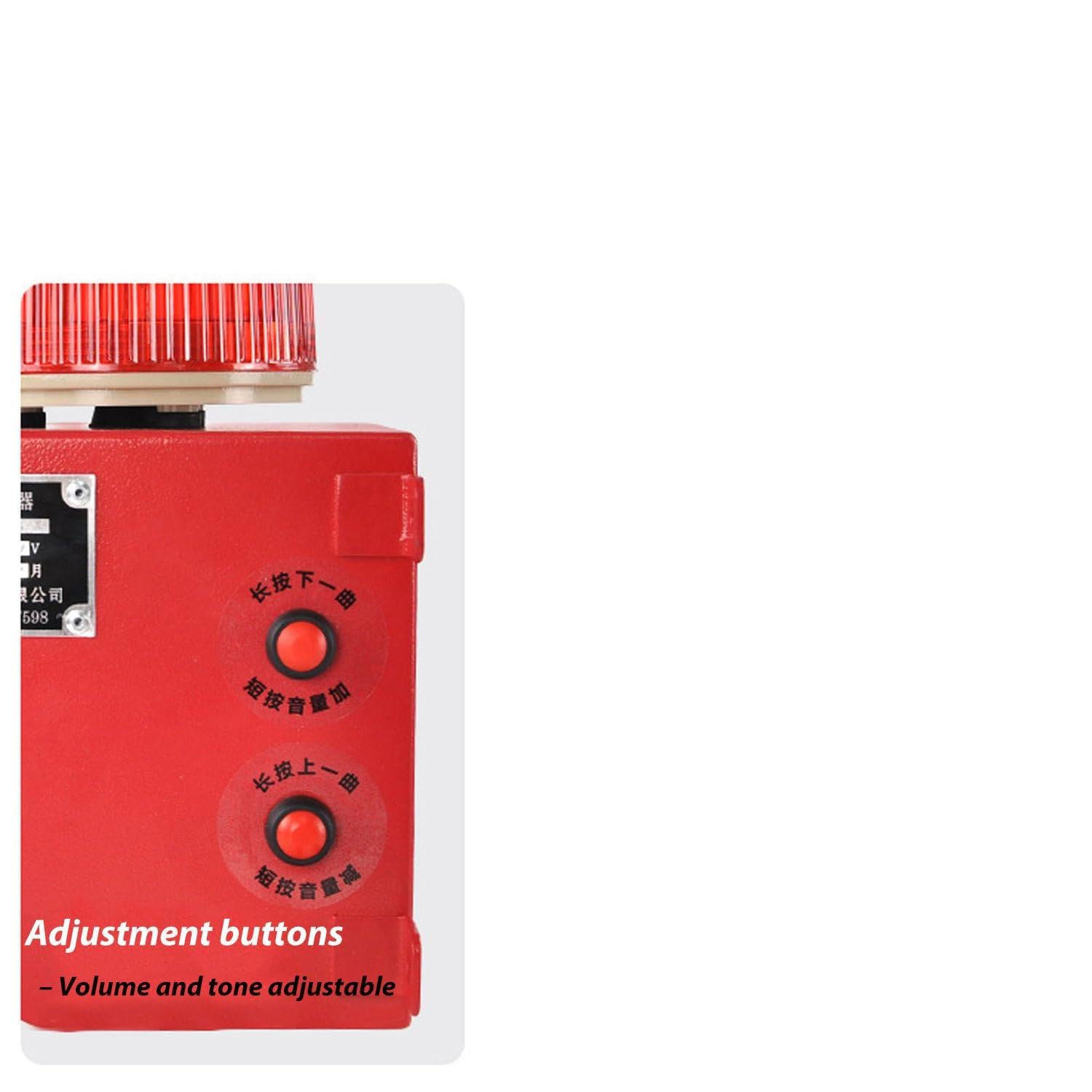 Bocina de señalización Industrial, Requiere instalación Cableada 01TY-AC220V | Bocina multitono ajustable de 120 dB, diseño para montaje en pared, ideal para talleres y astilleros