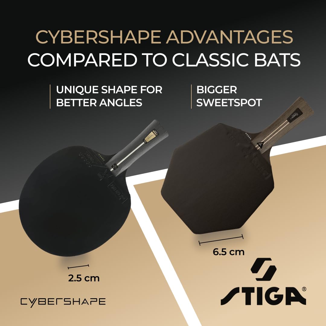 STIGA Cybershape Hobby Raqueta de Tenis de Mesa para Todos los Niveles