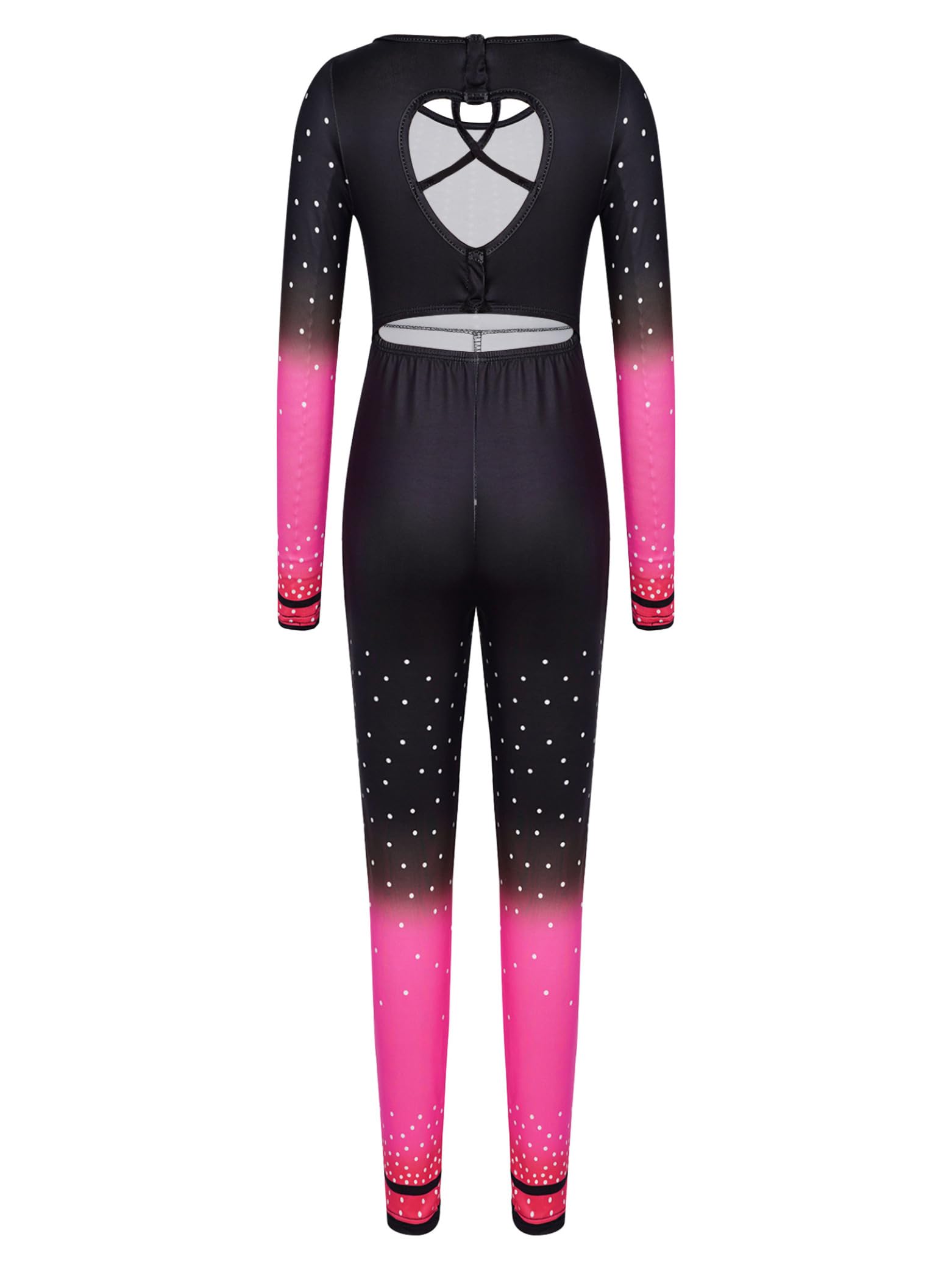Linjinx Mädchen Gymnastik Trikot Voltigieranzug Gymnastik Body Kinder Turnanzug Gymnastikanzug Lang Turnanzug Athletischer Unitard Sport