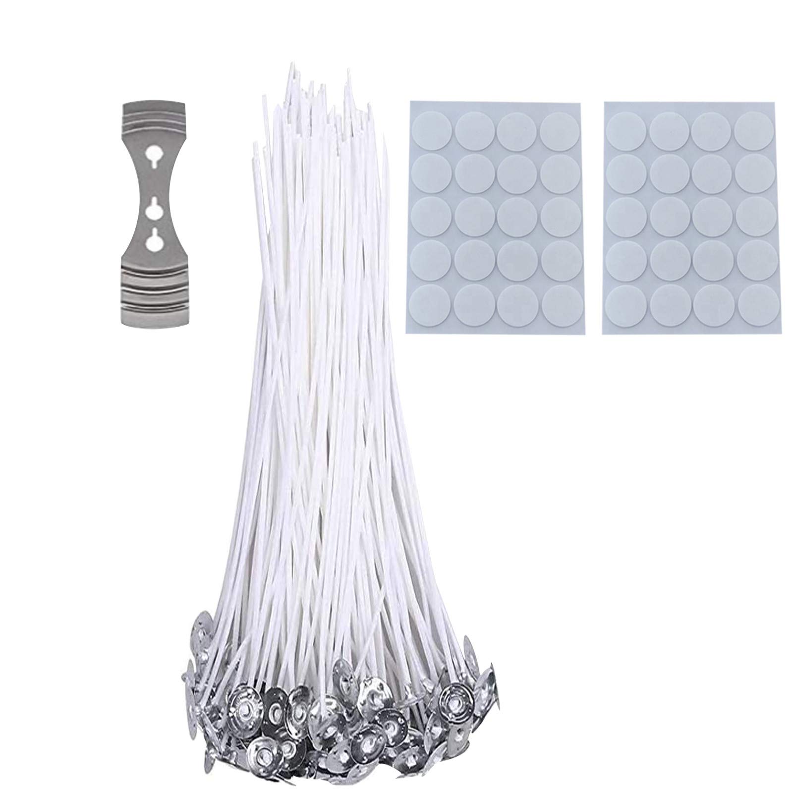 Natural Cotton Candle Wicks - Pre-Waxed, Non-Smoke, Braided, Perfect for DIY Candle Making & Gifting (20CM/8inch, Mother's Day & Easter)