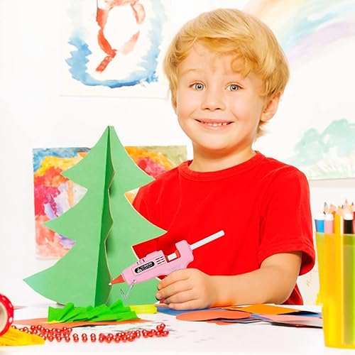 Miniatura 7 de Liumai Pistola de pegamento mini kit de pistola de pegamento caliente con 20 barras de pegamento pistolas de pegamento caliente para manualidades