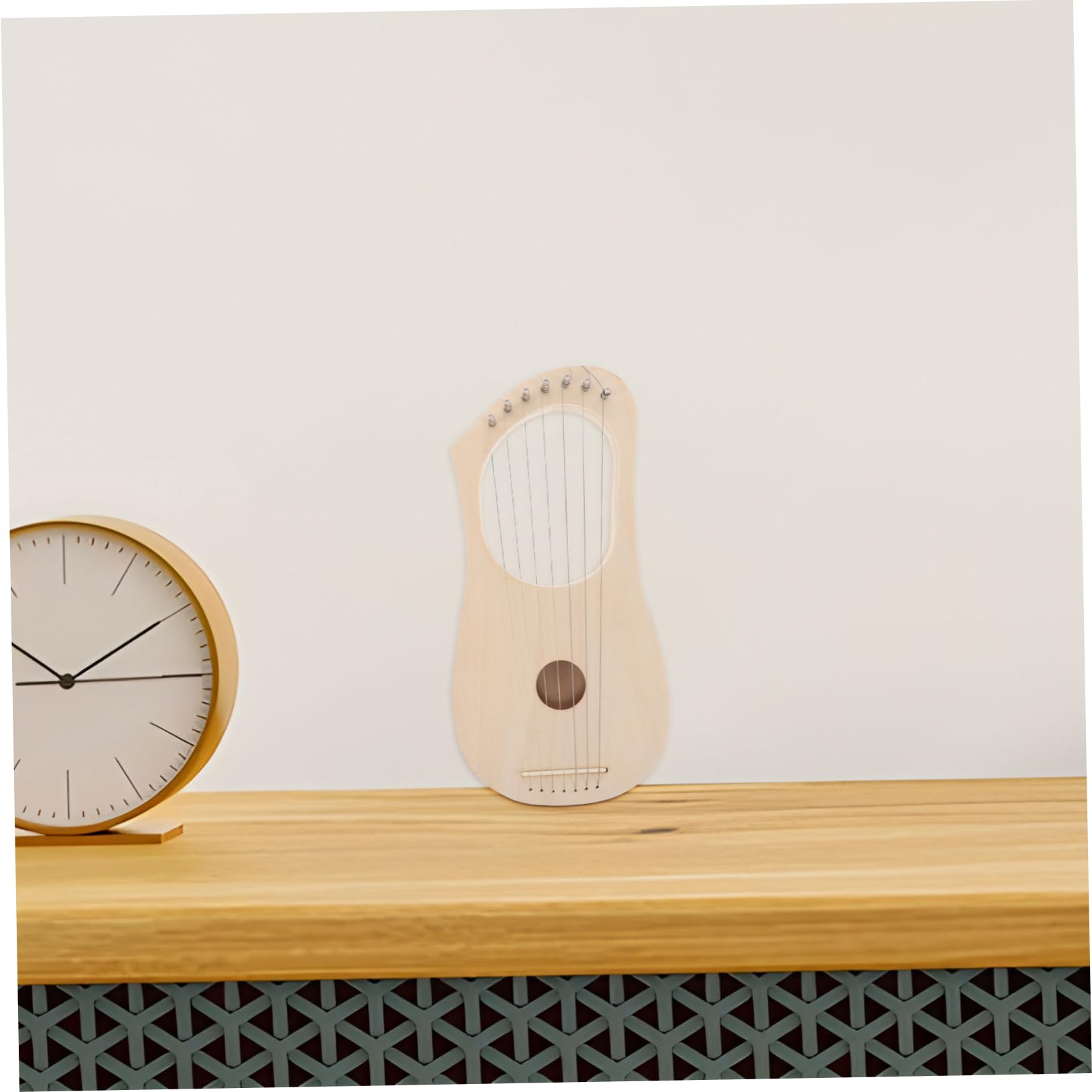 HANABASS Kit Fai da Te Arpa Lira in Legno con 7 Corde, Facile da Assemblare, Design Unico, per Principianti e Intrattenimento Familiare