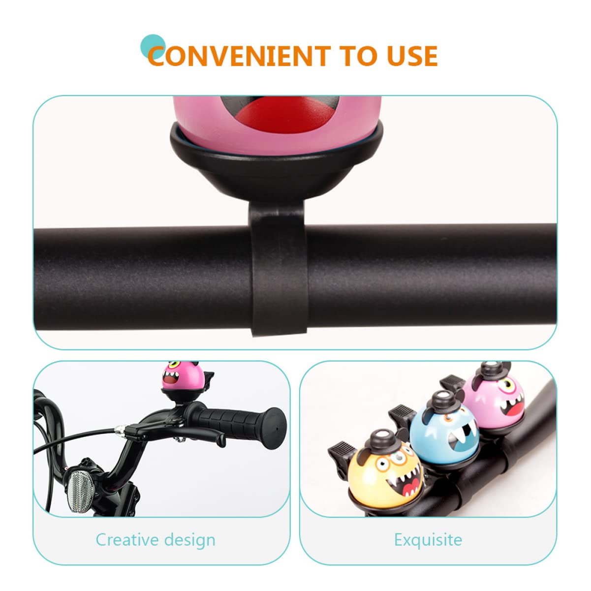 ABOOFAN 3st Fahrradklingel Elektrische Fahrradhupe Fahrrad Für Erwachsene Jungen Ringe Tragetaschen Für Damen Rollerklingel Fahrrad Für Jungen Kind Schmücken Reiten Aluminiumlegierung