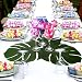 Yojoloin 24 Piezas Hawaianas Leis Luau Flores con 12 Pulseras 6 Diademas...