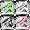 VPB S12 in Ear Earbud Deep Bass Clear Sound Wired Earphone Tangle Free Headphone Noise Isolating with Microphone for iOS and Android Smartphone, Laptop, MP3, Pad (Black White Pink Green 4 Pairs)