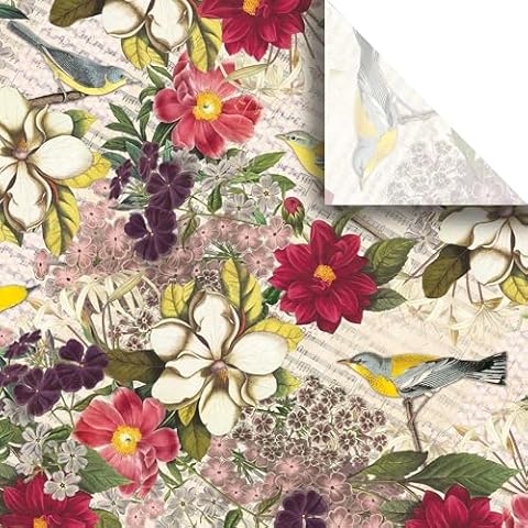 Colors of Rainbow - 20 Sheets - 20 inch x 14.5 inch - Italian Print Tissue Paper for Decoupage Birthday Gift Baskets Boxes Bags (Botanic) Cover