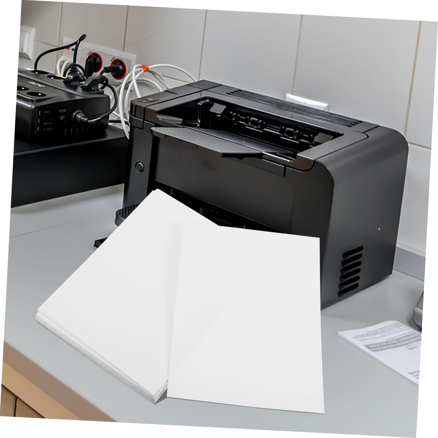 Papier D’étiquette Mat A4 Autocollant 100 Feuilles Blanc pour Imprimante