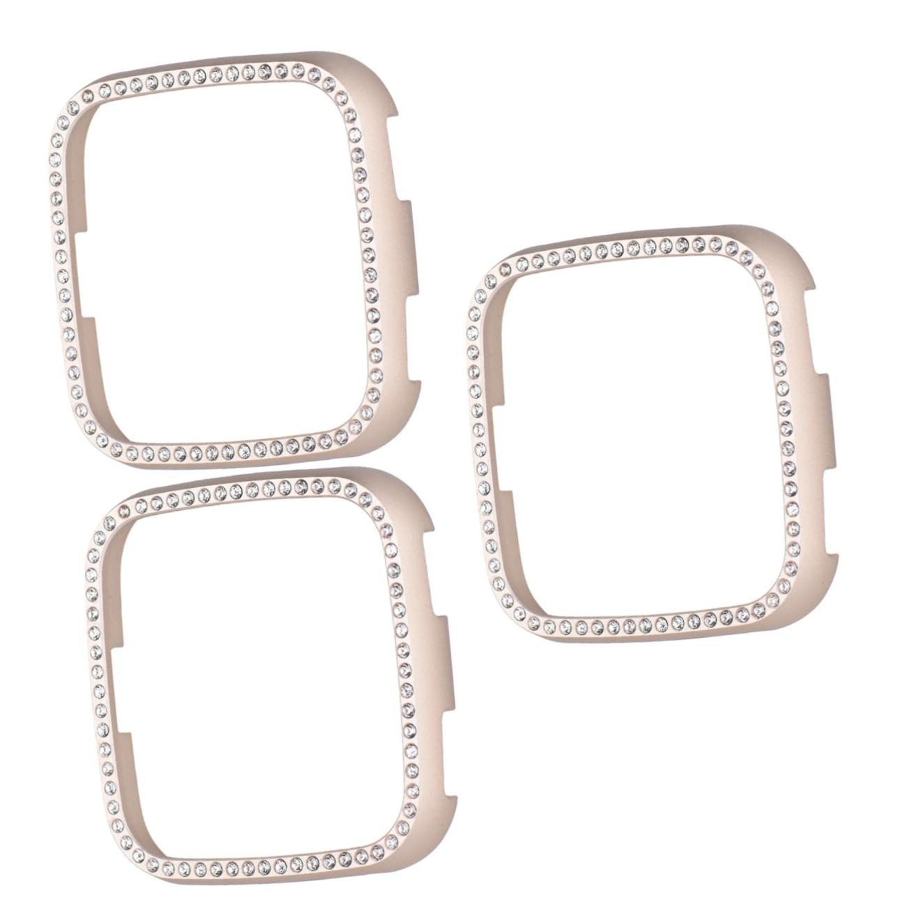 Housoutil 3st Smartwatch-Schale Metallgehäuse Uhrenzubehör Damen Schauen Sie Klug Siehe Bildschirmschutz Smartwatch Für Frauen Damenuhren Lite-Bling Stoßstange Fräulein Fall