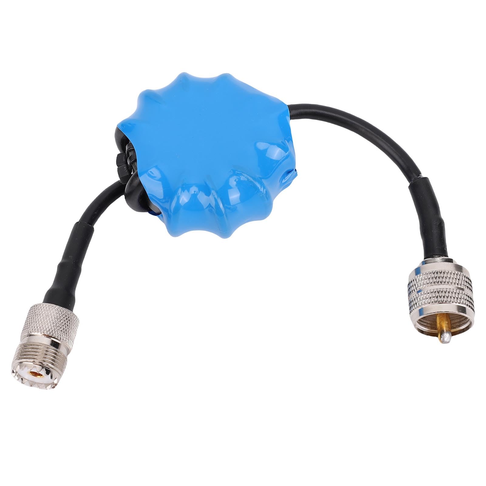 Tosuny EM25 Shortwave Choke Balun, Filtro de Ruido RF de 1.8-30MHz con PL-259 Al Conector SO-239, Choke de Modo Común Pep de 100W para la Comunicación de Antena de Radio Ham