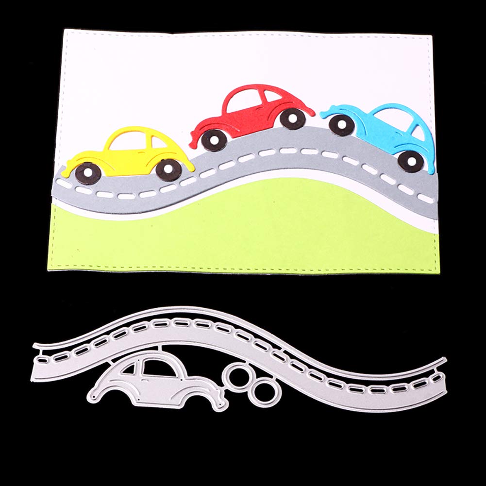 Car Road Metal Cutting Dies DIY Scrapbooking Embossing Album Paper Cards Craft Embossing Stencil Gift