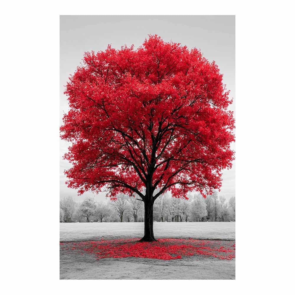 HOQIU Canvas Wall Art Purple Magics tree tree poster, landscape wall art, for Living Room Bedroom Bathroom.(Multicolor)-60x80cm Unframed
