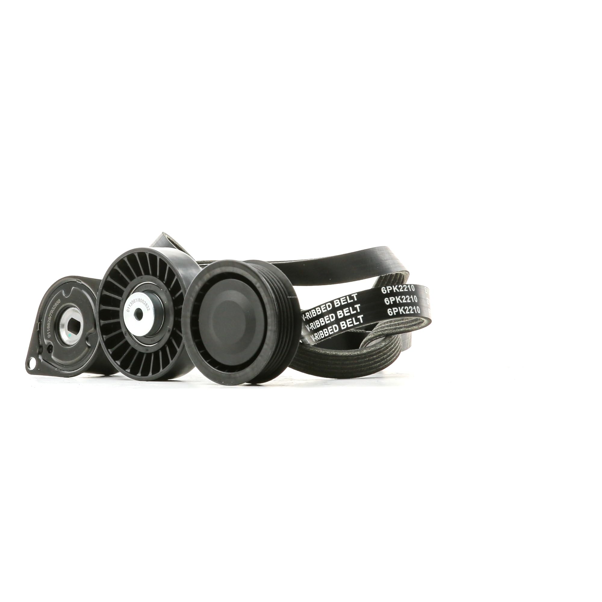 STARK SKRBS-1200728 Juego de correas trapeciales poli V con brazo rodillo tensor Compatible con VW Transporter T4 Bus 70B, 70C, 7DB, 7DK, 70J, 70K, 7DC, 7DJ