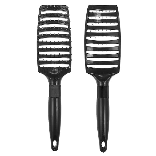 Miniatura 5 de VOCOSTE Cepillo de pelo ancho curvado ventilado, cepillo desenredante para enredos y nudos, cepillo de pelo mango redondo para hombres y mujeres,