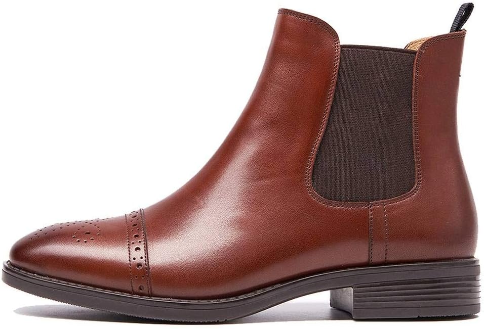 U-lite Womens Fall Winter Comfortable Stylish Leather Chelsea Ankle Boots Women Booties - Image 4