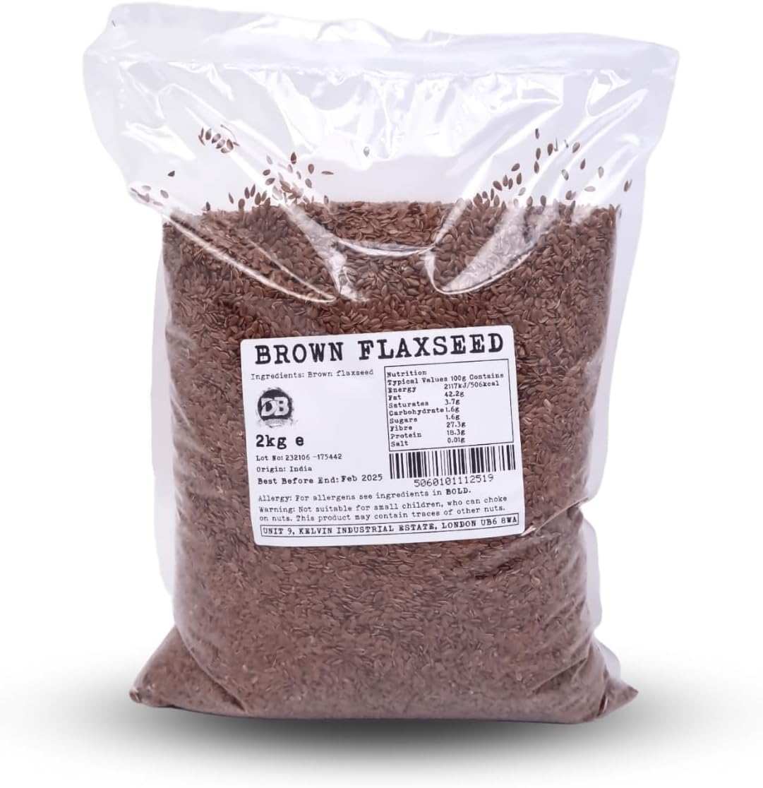 Brown Flaxseed 2KG Linseed Seeds Perfect for Vegan Protein Addition