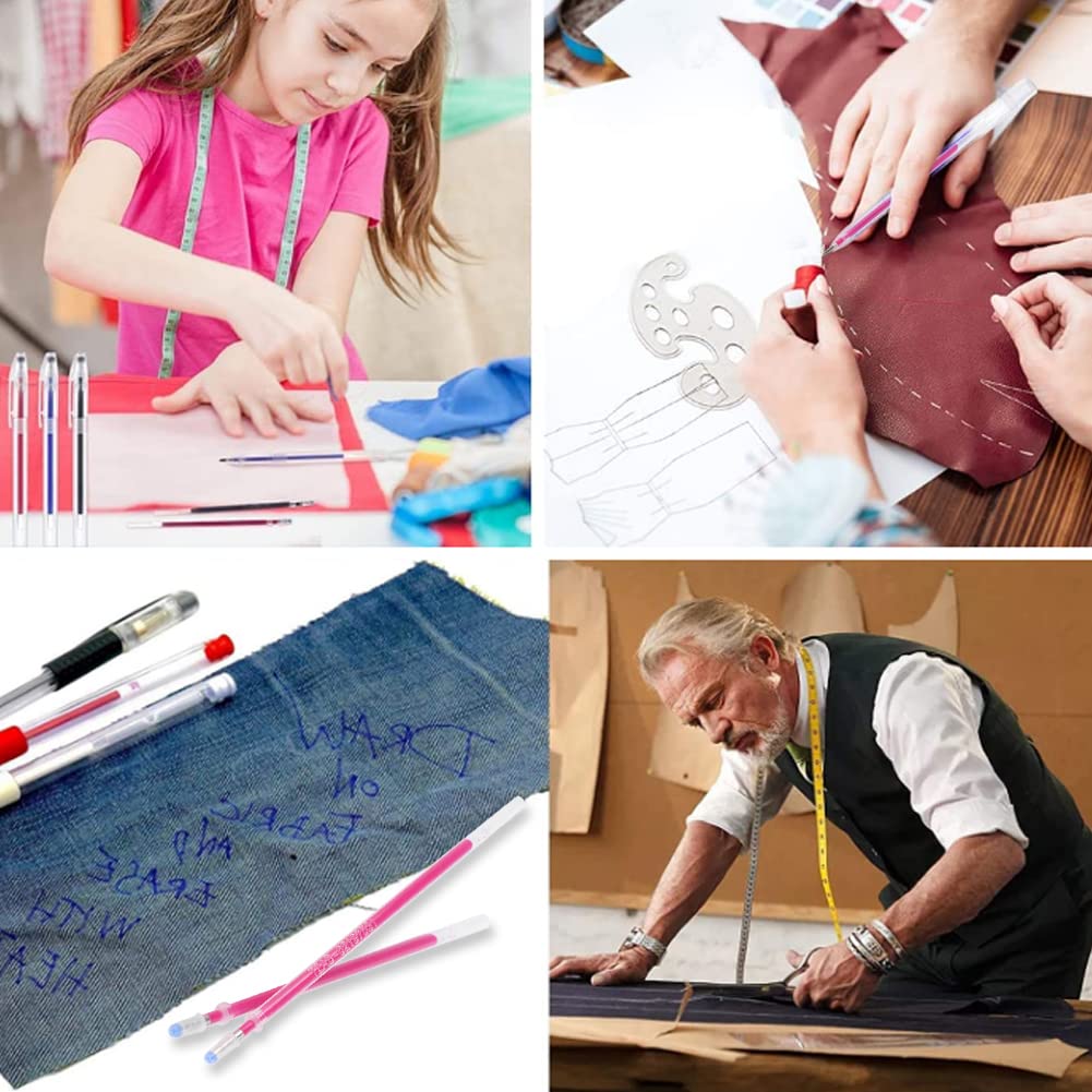 100 Pezzi Penne Cancellabili a Caldo Ricariche in Tessuto Cancellabile a Caldo Pennarello per Cucire Quilting Cucire Sartoria Strumenti