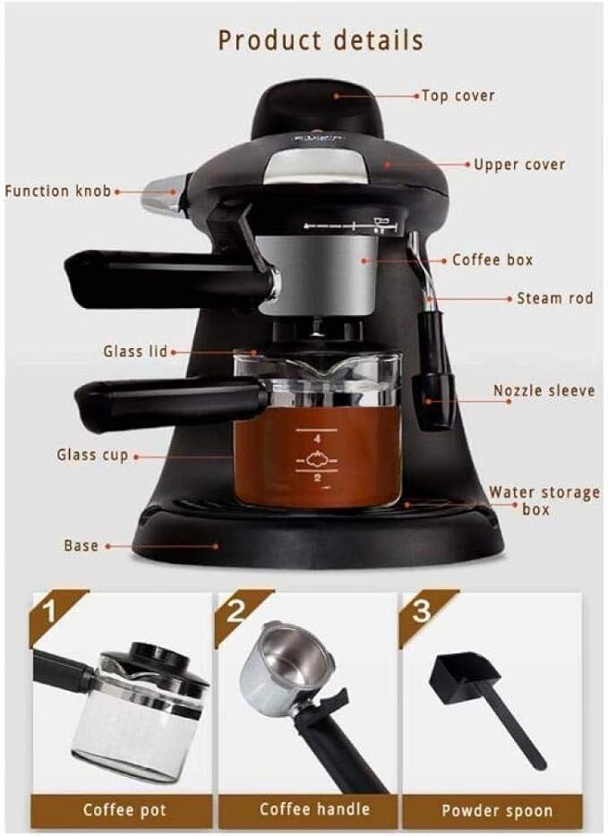 Máquina de Espresso Semi Automática con Espumador de Leche miniatura 6