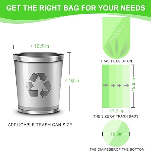 Miniatura 2 de Bolsas de basura de 4 galones  Bolsas de basura pequeñas con cordón para baño, cocina, dormitorio, oficina, 60 unidades