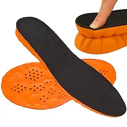 Palmilha De Alto Conforto 4d Ortopédica Tenis Sapatos Botas Cor Laranja (41/42)