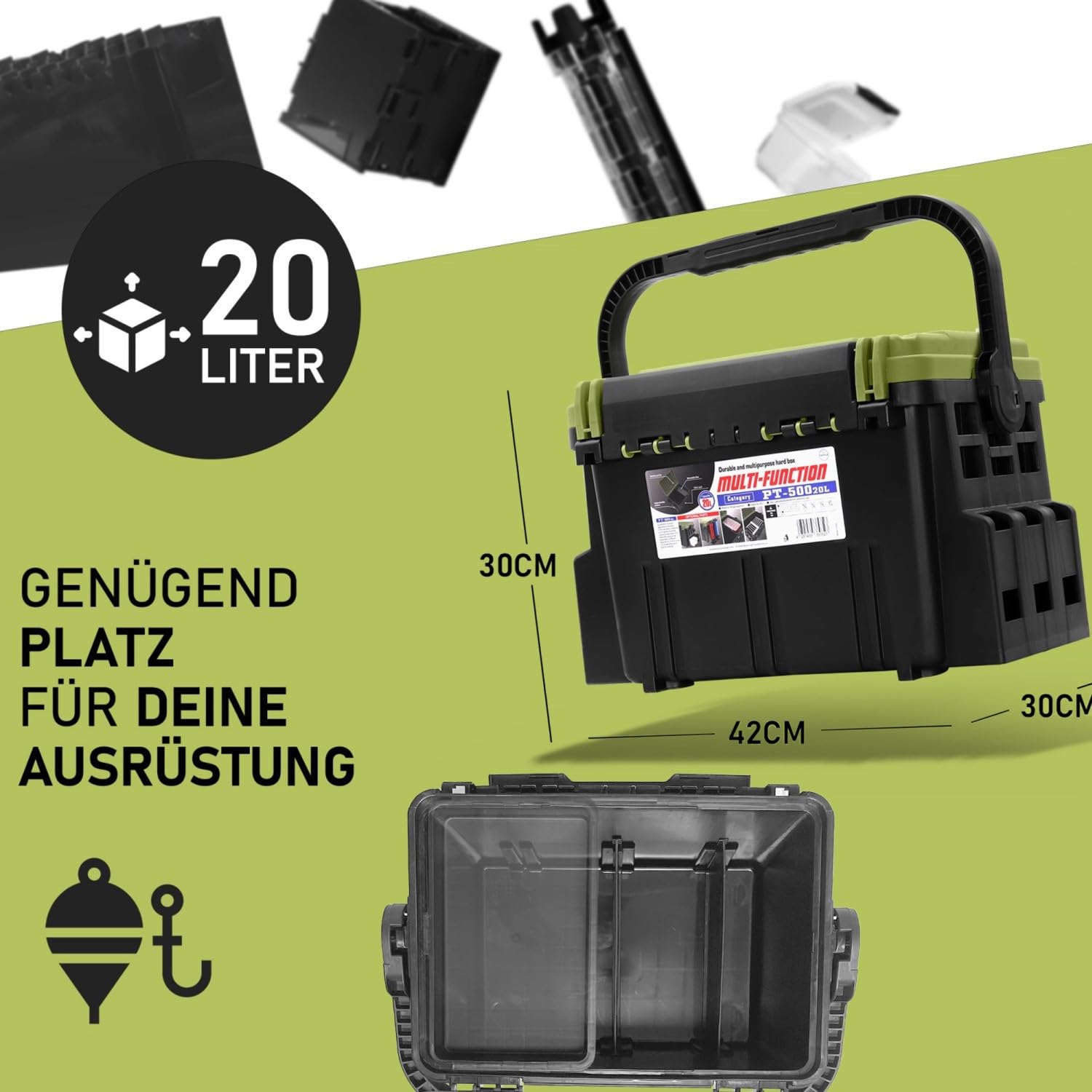Competition Angelkoffer Angelbox Angelzubehör Gerätebox Box (L - Bundle)