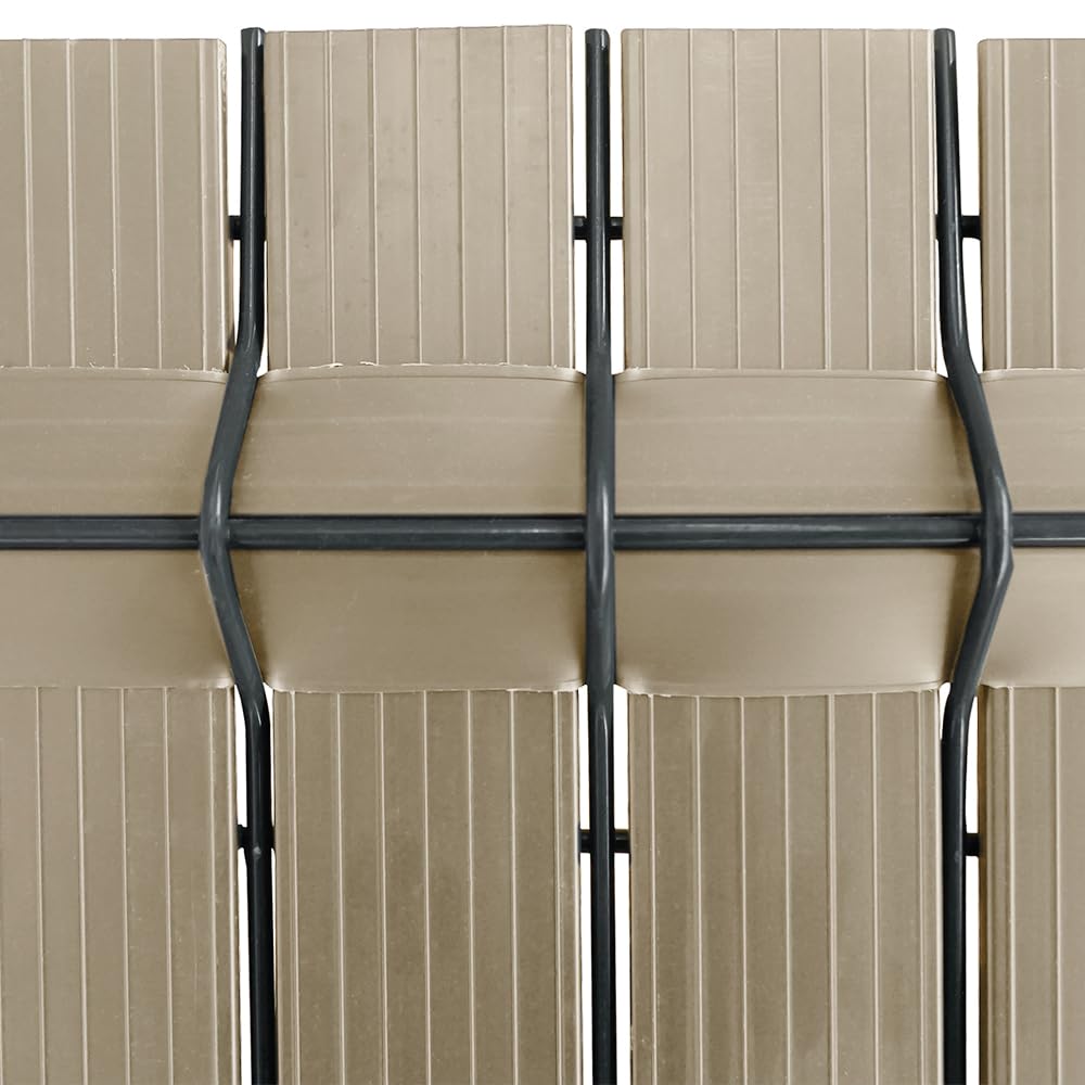 Mazovia Brise Vue Jardin en PVC, 153x250 cm, Beige, sans Percer, Résistante aux Intempéries, Panneau de Cloture Rigide, Résistante aux UV, Toute l'Année, Moderne