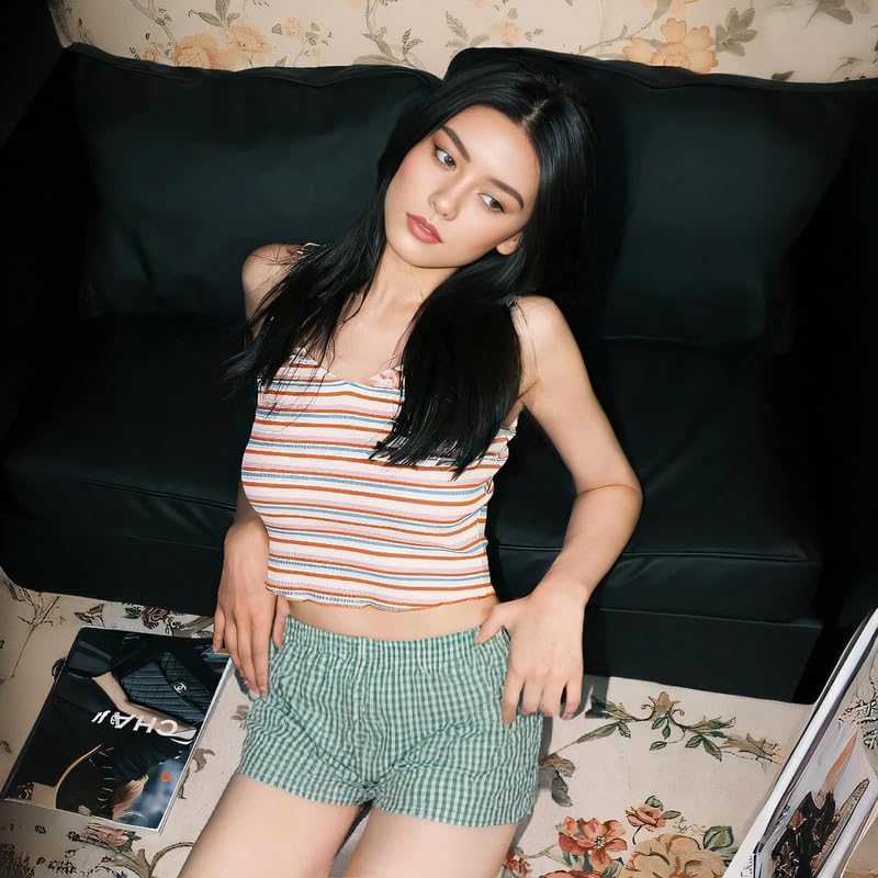 Y2K Boxershorts Donna Sets Pigiama Cotone Donna Pataloni Estivi Corti Pigiama Shorts Casual Outfit 3in1 XS-XL