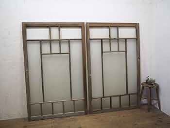 昭和レトロ　アンティークガラス　ガラス戸　木枠×2枚 61gURMBLgmL._UF350,350_QL50_.jpg