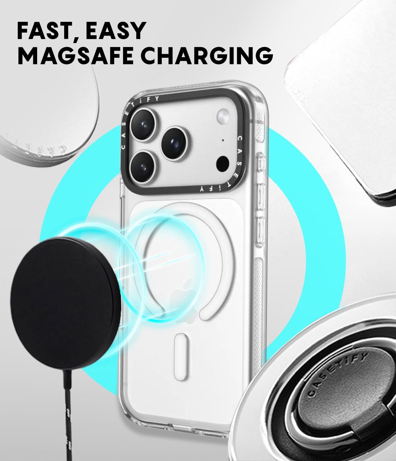 Amazon.co.jp: CASETiFY (ケースティファイ) クリアケース [黄ばみなし