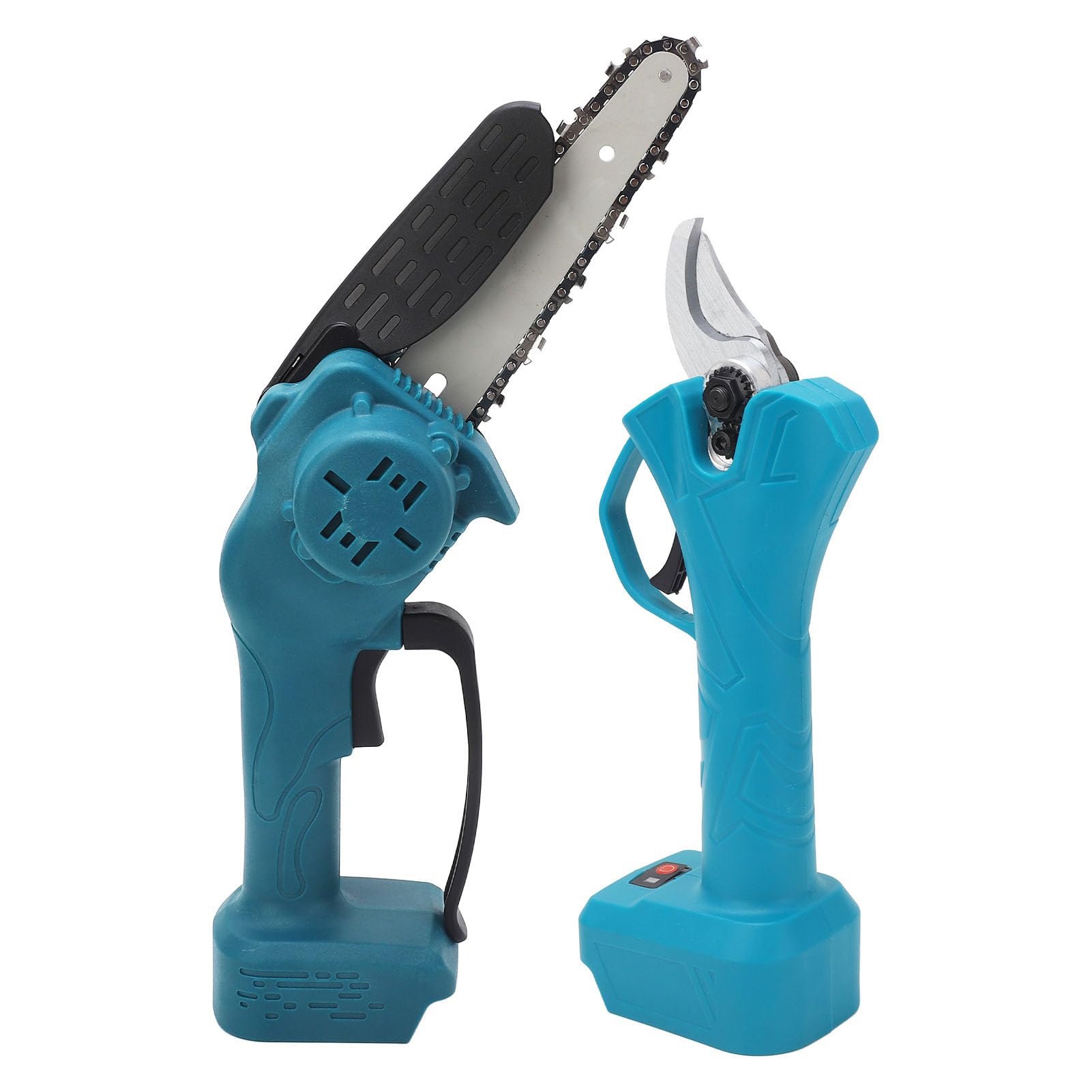 Generic Juego de Minimotosierra y Tijeras de Podar Inalámbricas, Herramientas de Corte Eléctricas Compactas para Uso en Jardín con Hoja SK5 de Poste Extensible
