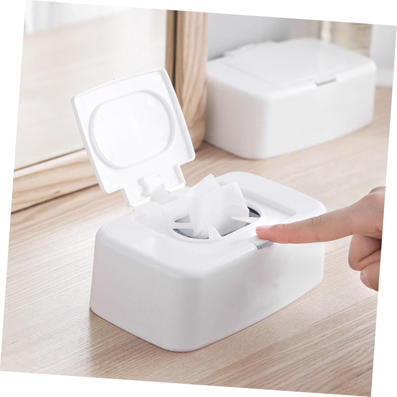 Alipis 8 Pièces Boîte De Rangement Décorer Lingettes pour Bébé Distributeur De Lingettes Portable Distributeur De Mouchoirs Humides Porte-Lingettes Porte-Mouchoirs Humides Rangement De