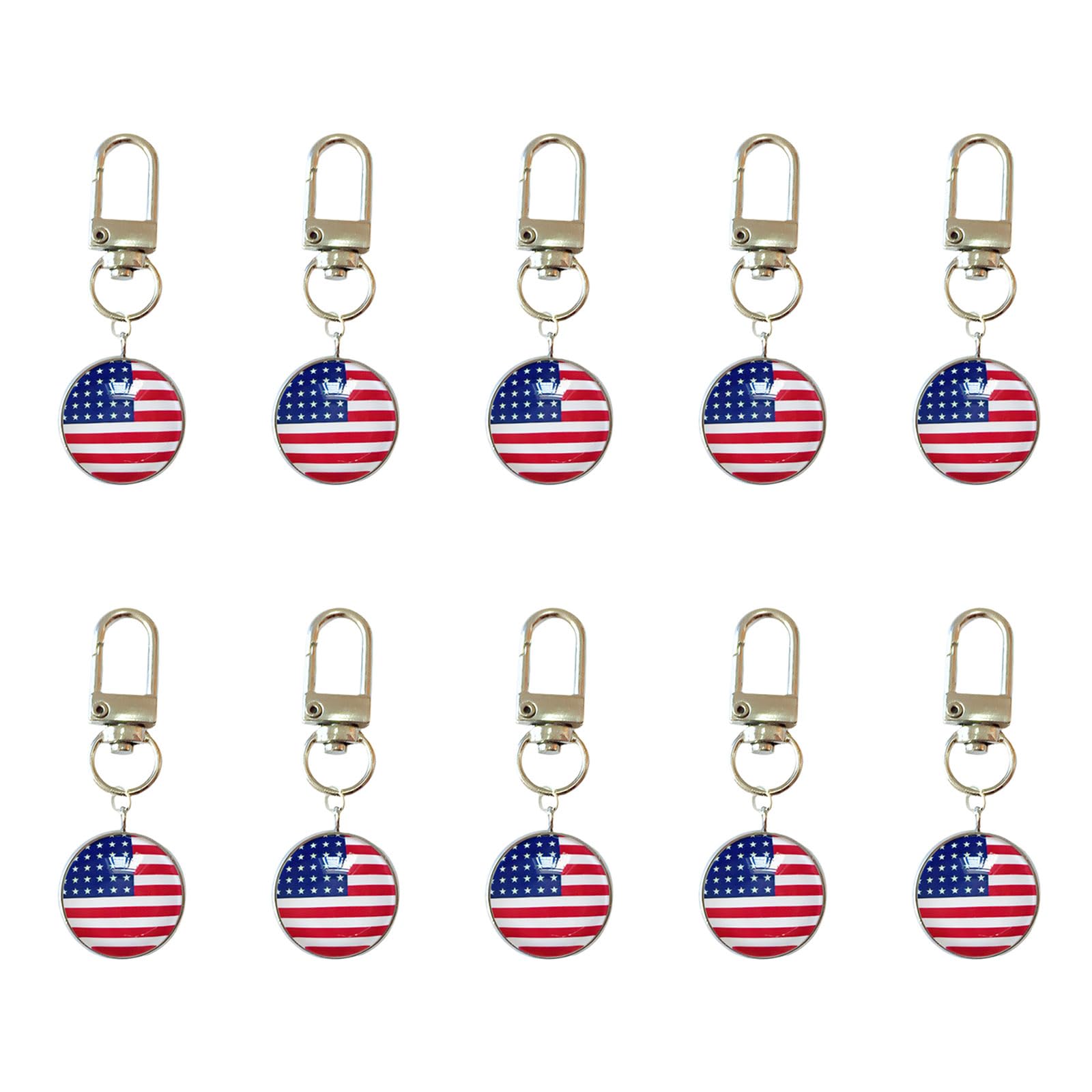 ZEPFJHE Bulk Pack of 10pcs International Flag Keychains Perfect for Party Giveaways Fan Collection and Everyday Carry Item Stainless Steel Gift Decoration