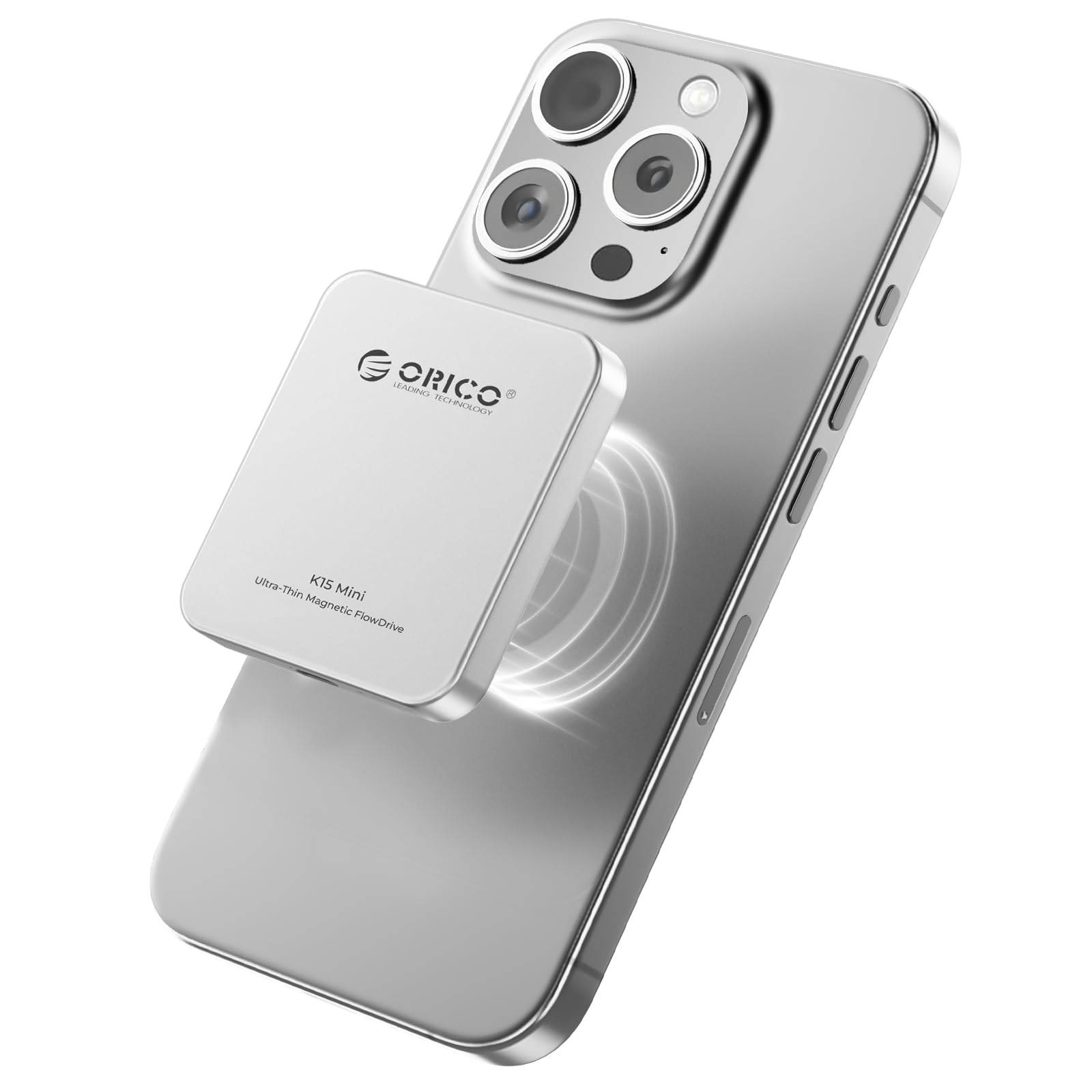 ORICO 128 GB magnetyczny zewnętrzny dysk SSD, stop aluminium, do 150 MB/s | Zewnętrzny dysk SSD, pamięć mobilna Plug & Play do iPhone'a, Android, laptopa, idealna dla studentów, domu i biura