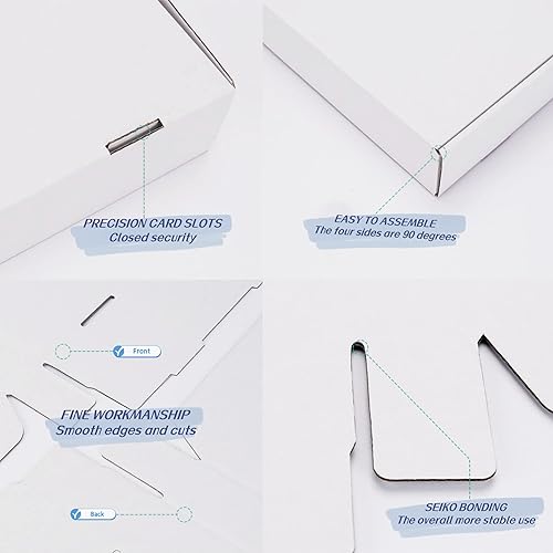 Miniatura 3 de Caja corrugada pequeña de 13 x 10 x 2 pulgadas, paquete de 20 sobres de cartón blanco cajas para almacenamiento de correo, negocios o embalaje de