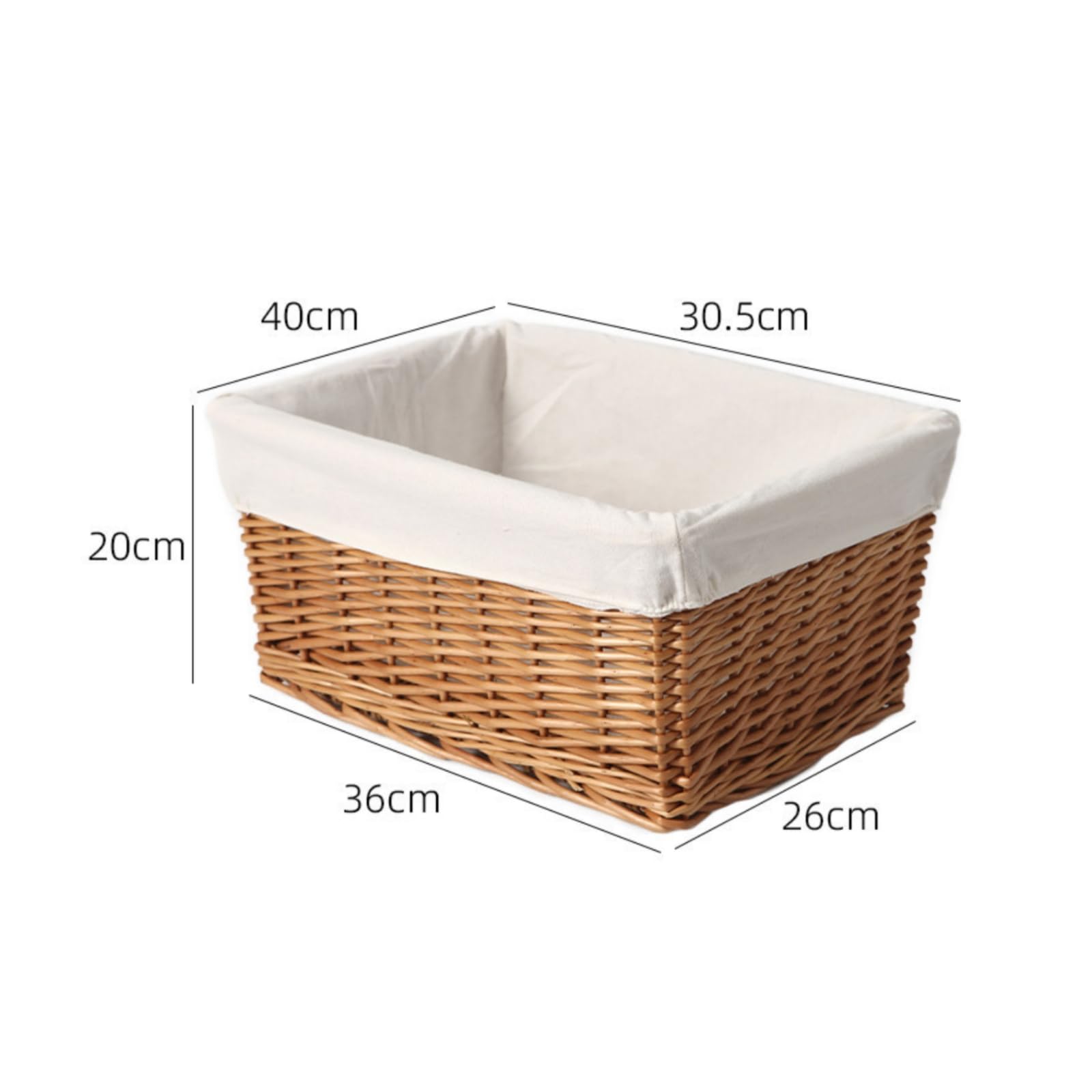 Gralara Corbeille Dblure Amovible | Tressé à la Main, Panier Dblure Amovible, Naturel, pr Chambre, Bureau, Brun, L