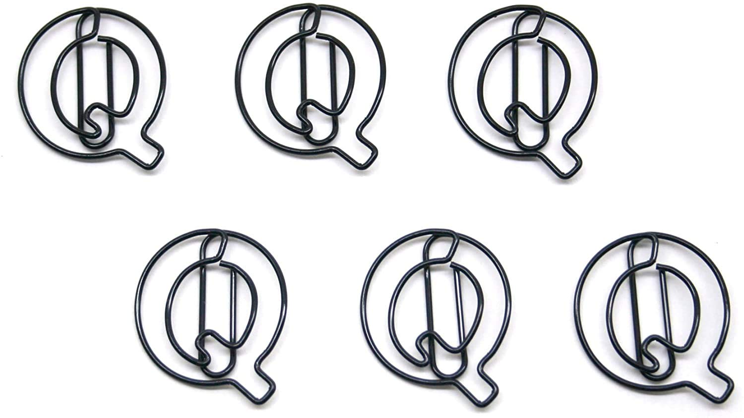 Butler in the Home Pick Your Favorite A-Z Alphabet Letter or 0-9 Number - 100 Count Black Colored Paper Clips for Initials or Birthdate - Comes in Round Tin with Lid and Gift Box (Letter Q)