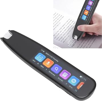 Translation Scanning Pen,Record Black Scan Reader Pen,Dictionary Pen Scanning Smart Scanner Translator Device,AI Dictionary Reading Pen for Language Learners Travel 131 Language