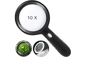 Large Lighted Pink Magnifying Glass with Stand