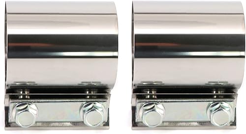 Miniatura 4 de 2.75 "Acero inoxidable Butt Joint Escape Clamp Band Coupler Sleeve Usado para tubos de escape, extremos de silenciador y conexión del sistema de