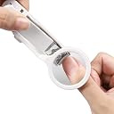 REMEDIC Extra Large Stainless Steel Nail Clippers with Magnifier Glass Fingernails Toenails Clippers for Elderly，Professional Nail Trimmer Reduce Eye Strain Easy Grip gallery image