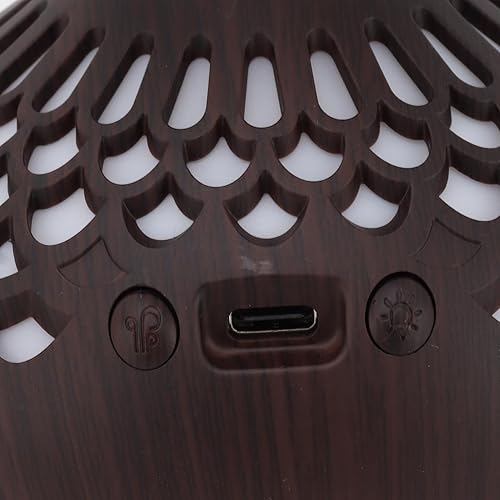 Miniatura 9 de Honio Mist Humidificador, difusor de grano de madera para dormitorios (marrón oscuro)