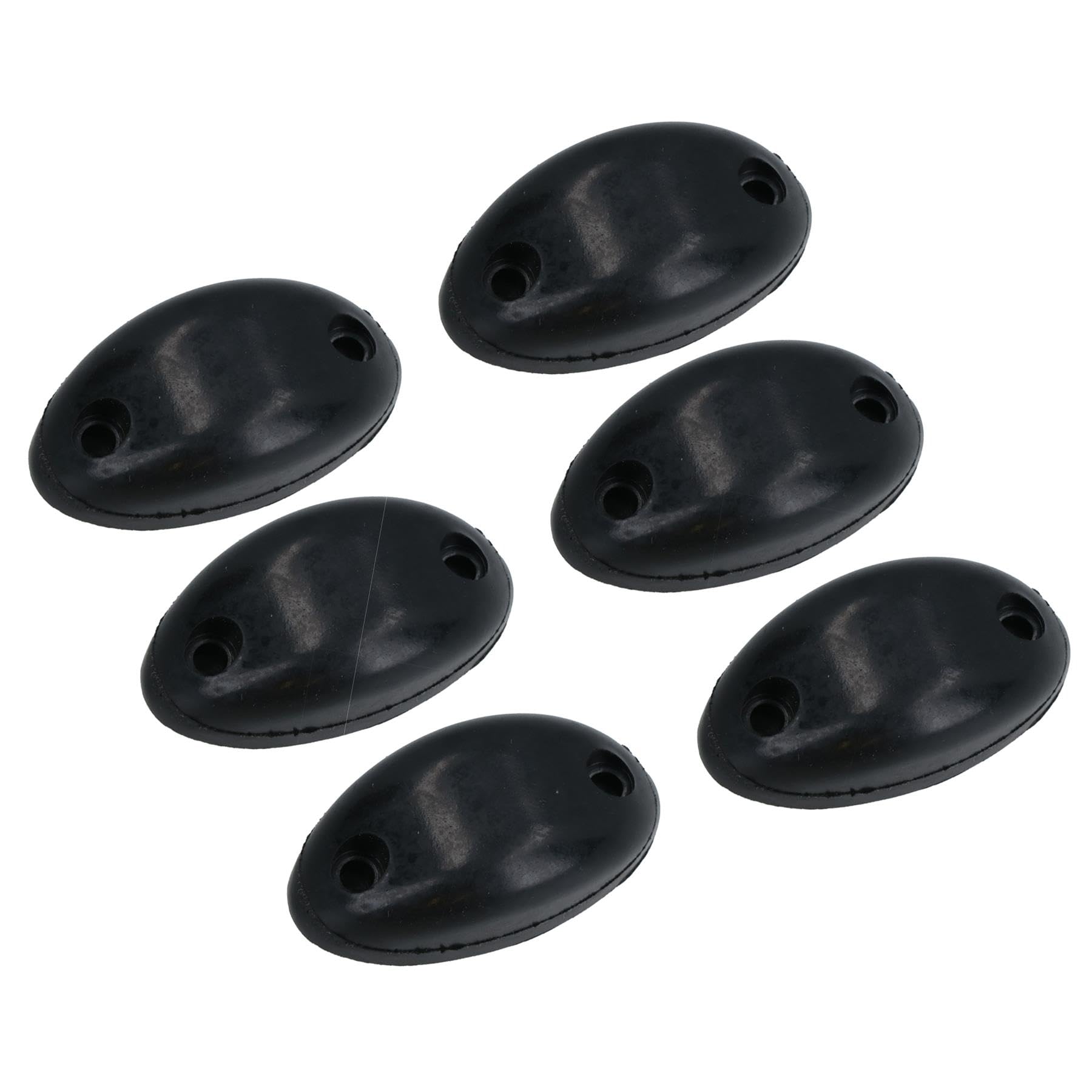 Ab Tools Black 23Mm Stand Off Oval Rubber Buffer Bumper Stop For Horse Box Trailers 6Pc